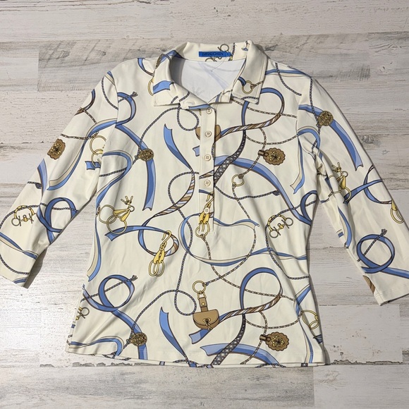 J Mclaughlin Tops - J. McLaughlin Court Polo Top Size Small